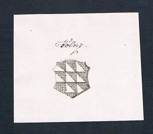 Toelnz - Tölnz Toelnz Handschrift Manuskript Wappen manuscript coat of arms