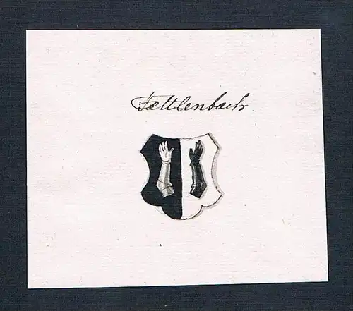 Tettlenbach - Tettlenbach Handschrift Manuskript Wappen manuscript coat of arms