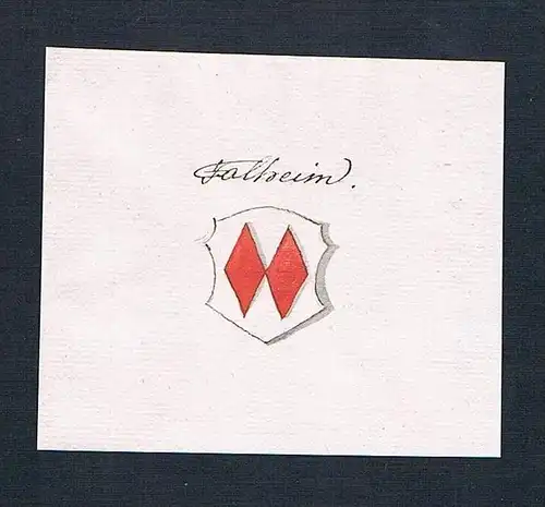 Talheim - Talheim Talhaim Handschrift Manuskript Wappen manuscript coat of arms
