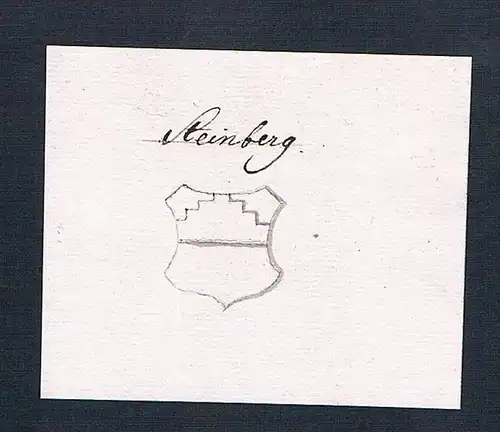 Steinberg - Steinberg Handschrift Manuskript Wappen manuscript coat of arms