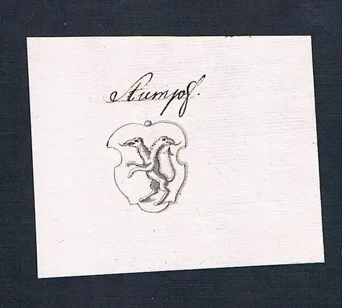 Stumpf - Stumpf Handschrift Manuskript Wappen manuscript coat of arms