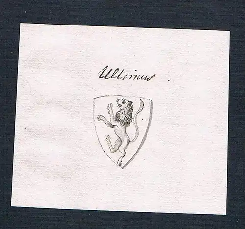 Ultimus - Ultimus Handschrift Manuskript Wappen manuscript coat of arms