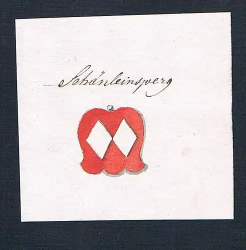 Schänleinsperg - Schönesberg Ehekirchen Handschrift Manuskript Wappen manuscript coat of arms
