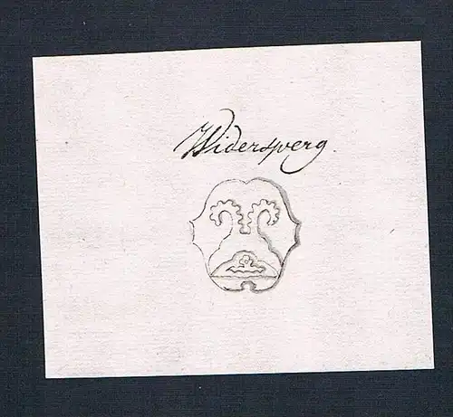 Widersperg - Wiedersperger Handschrift Manuskript Wappen manuscript coat of arms