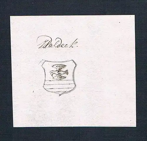 Waldeck - Waldeck Wappen Handschrift Manuskript manuscript coat of arms