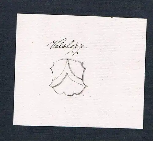 Velslozz - Velslozz Handschrift Manuskript Wappen manuscript coat of arms