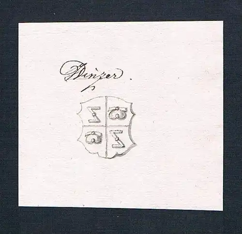 Winzer - Winzer Handschrift Manuskript Wappen manuscript coat of arms