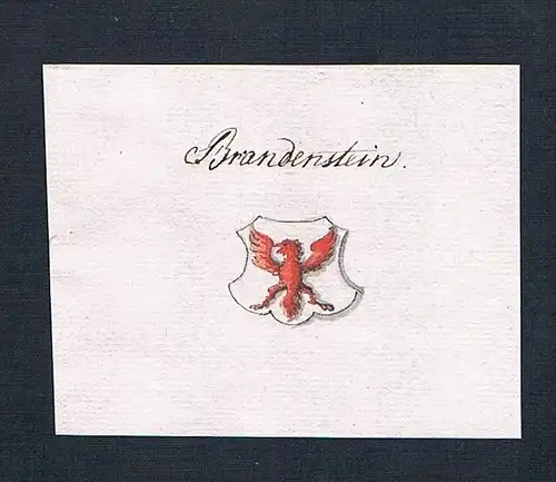 Brandenstein - Brandenstein Adel Handschrift Manuskript Wappen manuscript coat of arms