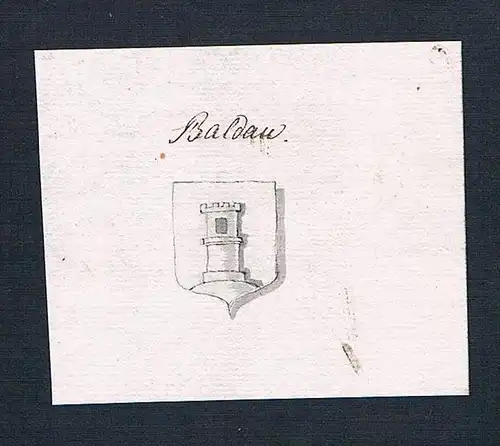 Baldau - Baldau Paldau Handschrift Manuskript Wappen manuscript coat of arms