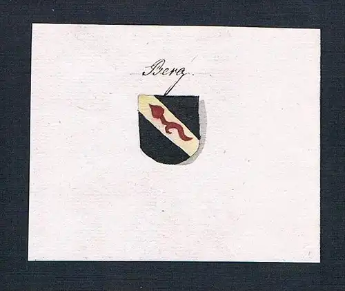 Berg - Berg Heraldik Handschrift Manuskript Wappen manuscript coat of arms