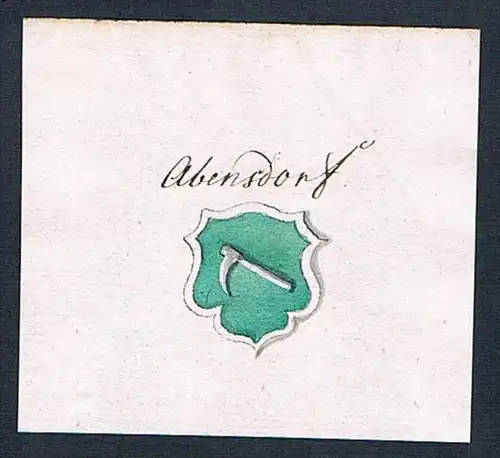 Abensdorf - Abensdorf Abensberg Handschrift Manuskript Wappen manuscript coat of arms