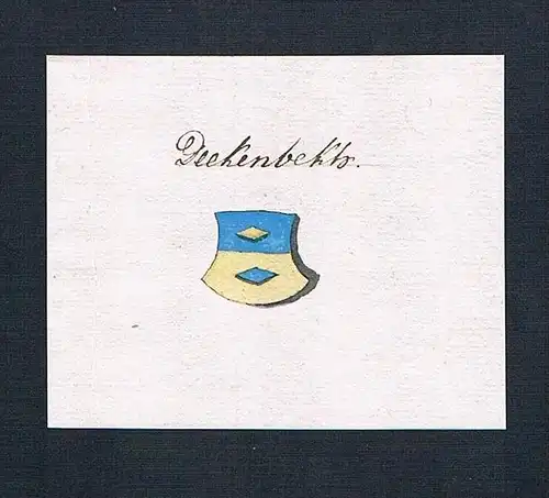 Deckenbeck - Deckenbeck Handschrift Manuskript Wappen manuscript coat of arms