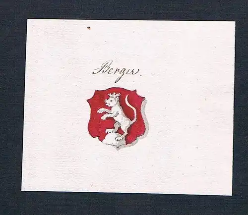 Berger - Berger Berg Wappen Handschrift Manuskript manuscript coat of arms