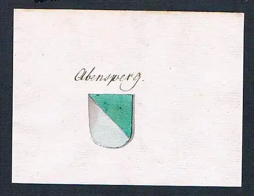 Abensperg - Abensperg Adel Handschrift Manuskript Wappen manuscript coat of arms