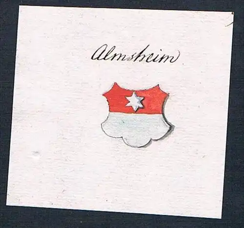 Almsheim - Almsheim Handschrift Manuskript Wappen manuscript coat of arms