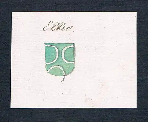 Ekker - Ekker Ecker Handschrift Manuskript Wappen manuscript coat of arms