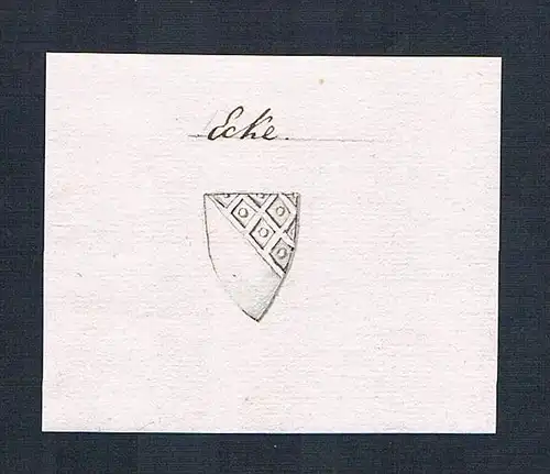 Ecke - Ecke Eck Ecker Handschrift Manuskript Wappen manuscript coat of arms