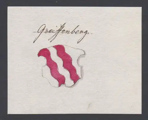 Greiffenberg - Greiffenberg Handschrift Manuskript Wappen manuscript coat of arms