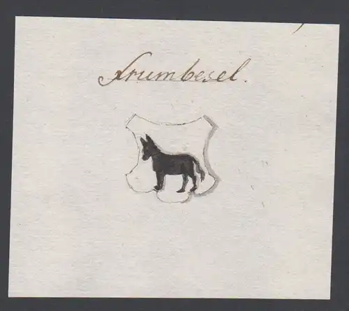Frumbesel - Frumbesel Handschrift Manuskript Wappen manuscript coat of arms