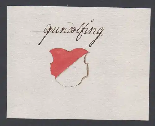 Gundolfing - Gundolfing Gundlfing Handschrift Manuskript Wappen manuscript coat of arms