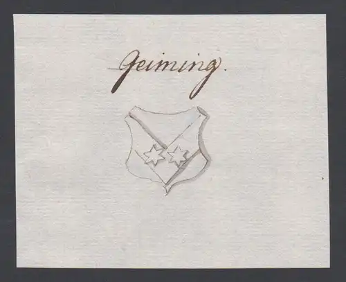 Gaming - Gaming Handschrift Manuskript Wappen manuscript coat of arms