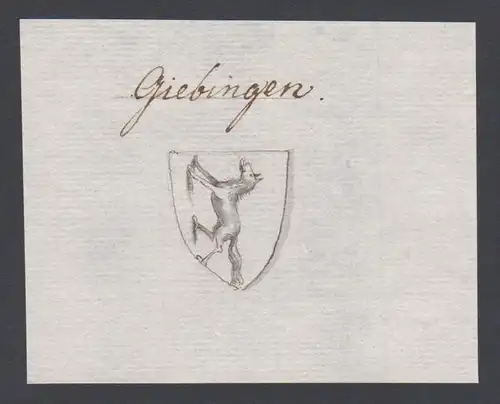 Giebingen - Giebingen Giebing Handschrift Manuskript Wappen manuscript coat of arms