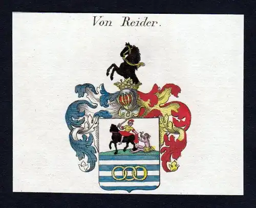von Reider - Reider Wappen Adel coat of arms heraldry Heraldik Kupferstich