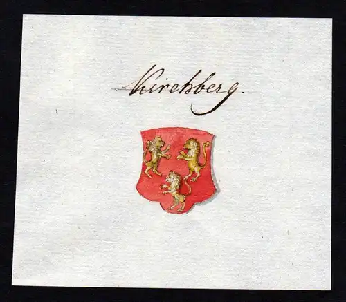 Kirchberg - Kirchberg Wappen Manuskript Handschrift manuscript coat of arms