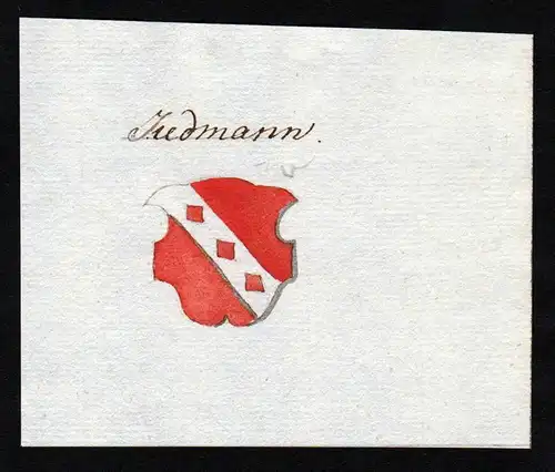 Judmann - Judmann Wappen Handschrift Manuskript manuscript coat of arms