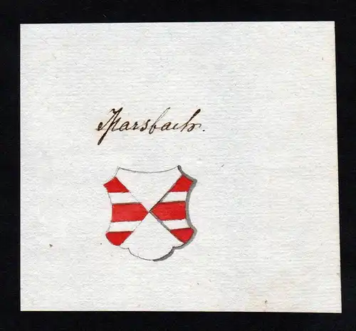 Marsbach - Marsbach Handschrift Manuskript Wappen manuscript coat of arms