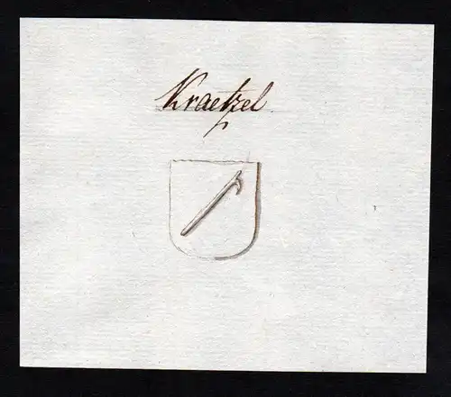 Kraetzel - Krätzl Adel Handschrift Manuskript Wappen manuscript coat of arms