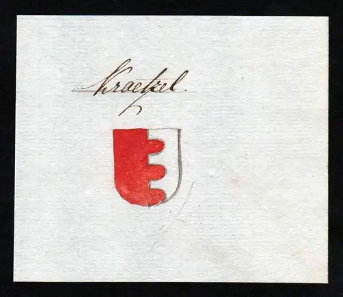 Kraetzel - Krätzl Wappen Adel Handschrift Manuskript manuscript coat of arms