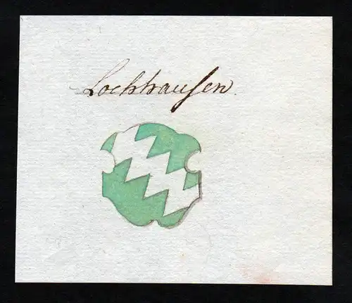 Lochhausen - Lochhausen Handschrift Manuskript Wappen manuscript coat of arms
