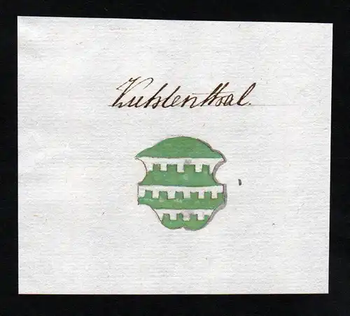 Kuhlenthal - Kühlenthal Handschrift Wappen Manuskript manuscript coat of arms