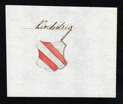 Kirchsteig - Kirchsteig Handschrift Manuskript Wappen manuscript coat of arms