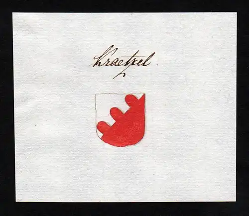 Kraetzel - Krätzl Adel Wappen Handschrift Manuskript manuscript coat of arms