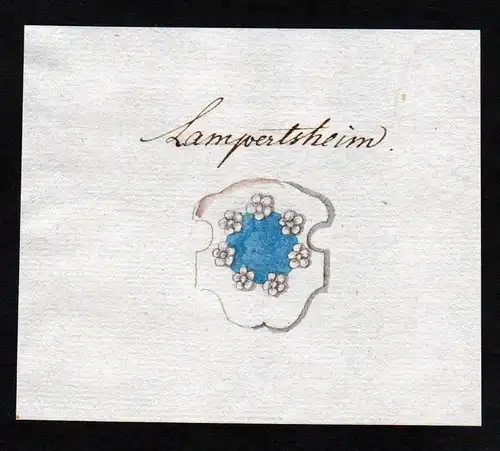 Lampertsheim - Lampertsheim Lampertheim Handschrift Manuskript Wappen manuscript coat of arms