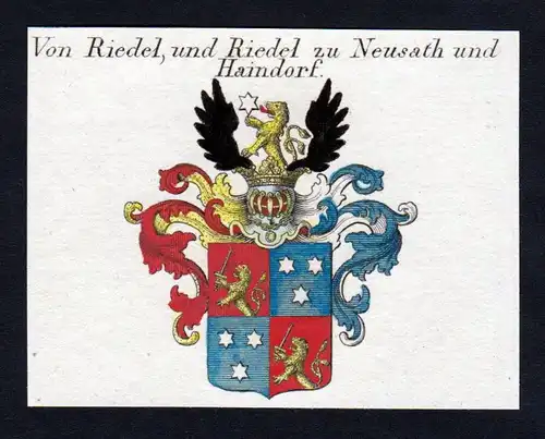 von Riedel und Riedel zu Neusath und Haindorf - Riedel Neusath Haindorf Wappen Adel coat of arms heraldry Hera