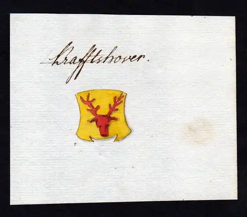 Krafftshover - Krafftshover Kraftshofen Handschrift Manuskript Wappen manuscript coat of arms