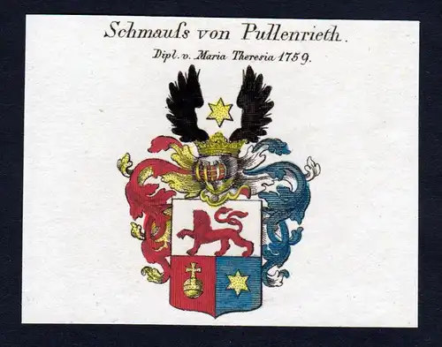 Schmauss von Pullenrieth - Schmauss Schmauß Pullenrieth Wappen Adel coat of arms heraldry Heraldik Kupferstic