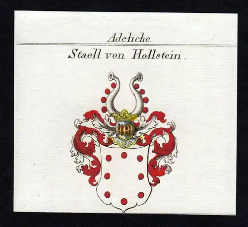 Adeliche Staell von Hollstein - Staell Ställ Hollstein Holstein Wappen Adel coat of arms heraldry Heraldik Ku