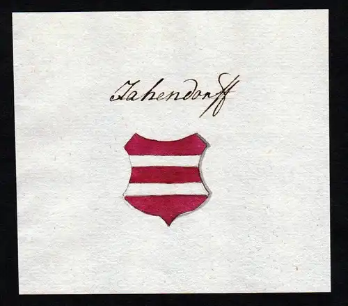 Jahendorff - Jahendorf Jandorf Handschrift Manuskript Wappen manuscript coat of arms
