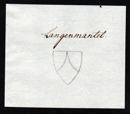 Langenmantel - Langenmantel Handschrift Manuskript Wappen manuscript coat of arms