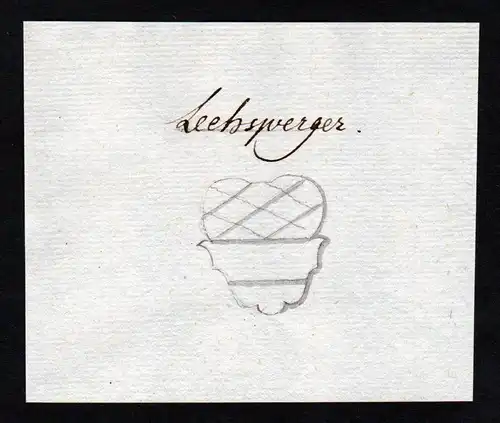 Lechsperger - Lechsberger Handschrift Manuskript Wappen manuscript coat of arms