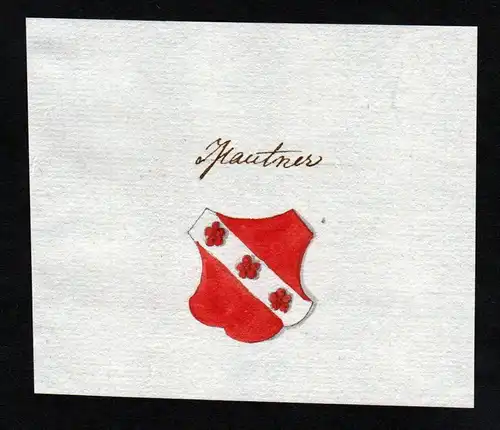 Mautner - Mautner Wappen Handschrift Manuskript manuscript coat of arms
