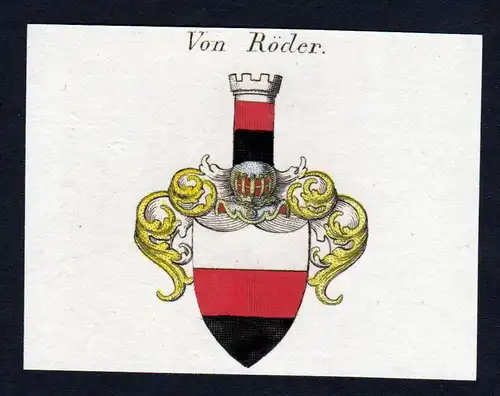 von Röder - Röder Roeder Wappen Adel coat of arms heraldry Heraldik Kupferstich