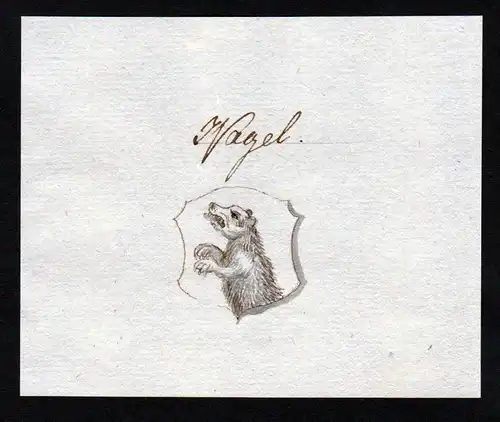 "Nagel" - Nagel Adel Handschrift Manuskript Wappen manuscript coat of arms