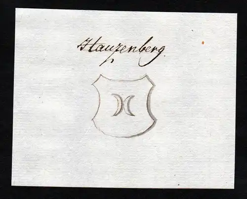 Hauzenberg - Hauzenberg Handschrift Manuskript Wappen manuscript coat of arms