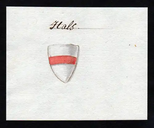 Hals - Hals Handschrift Manuskript Wappen manuscript coat of arms