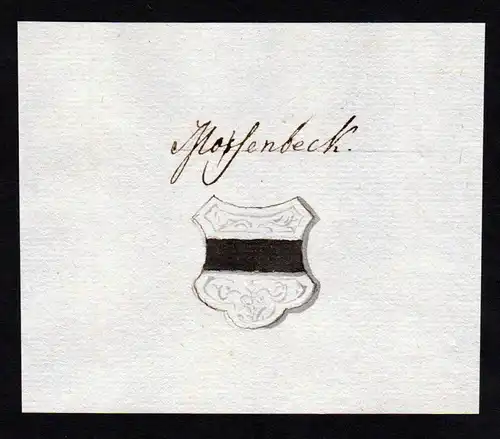 Mosenbeck - Mosenbeck Handschrift Manuskript Wappen manuscript coat of arms